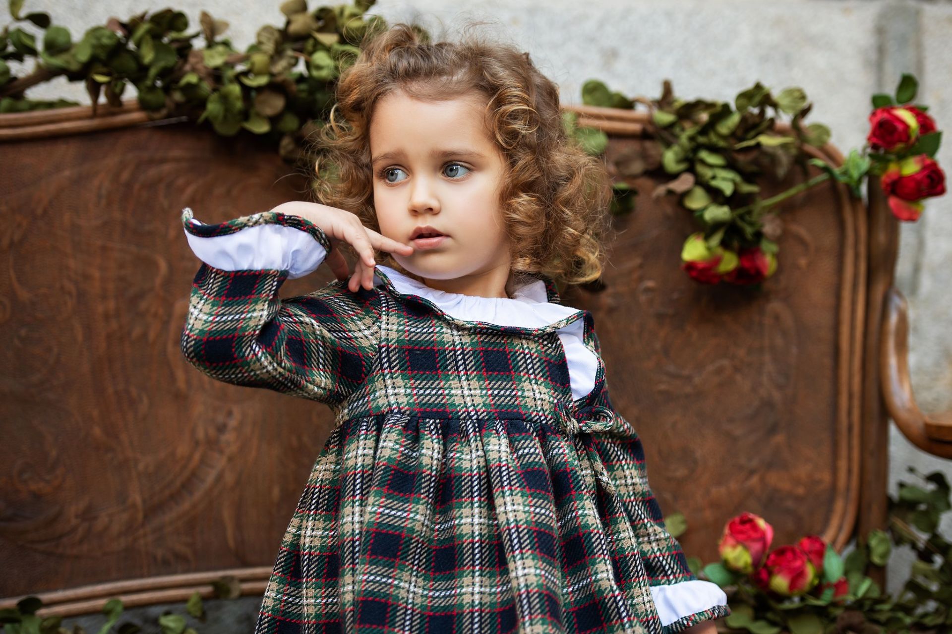 Long sleeve 2024 tartan dress