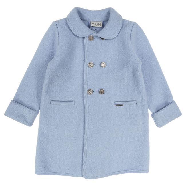 Picture of Marae Double Breasted Wool Coat  - Pale Blue