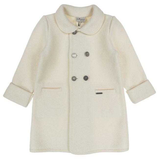 Picture of Marae Double Breasted Wool Coat  - Ivory