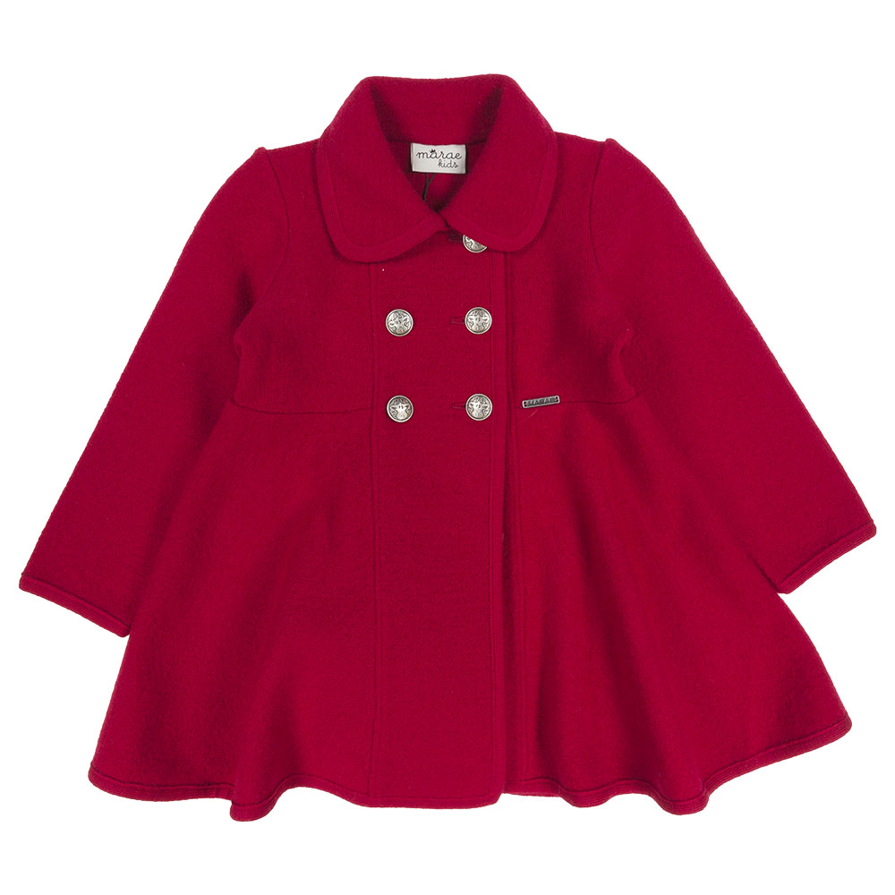 Red wool coat on sale peter pan collar