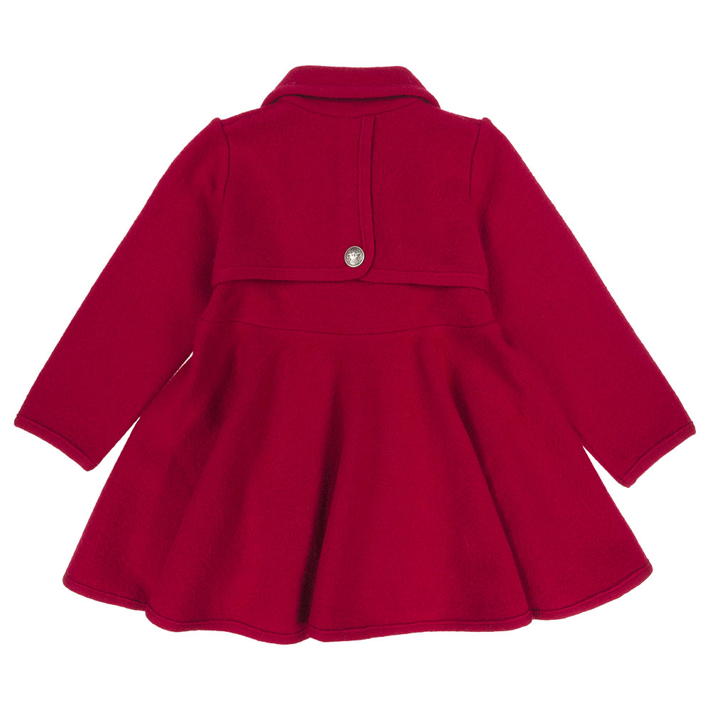 Girls red hot sale wool coat