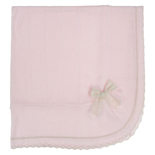 Picture of Mac Ilusion Baby Shawl With Ruffle & Glitter Tulle Bow - Rosa Pink