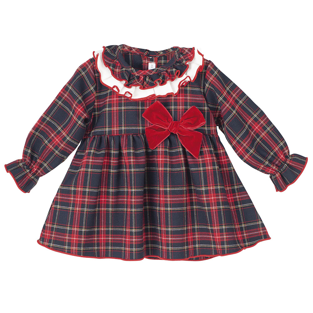 Navy and best sale red plaid dress