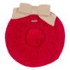 Picture of Rahigo Girls Large Fixed Bow Knitted Beret  - Red Camel