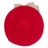 Picture of Rahigo Girls Large Fixed Bow Knitted Beret  - Red Camel