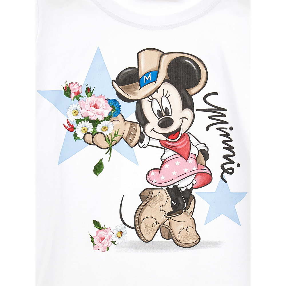 Monnalisa Girls Minnie Mouse T-shirt - White.