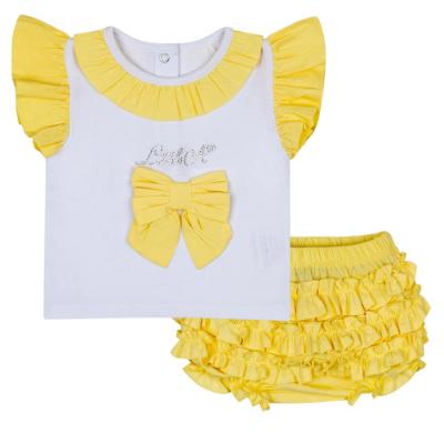 Picture of Little A Jazzy Pastel Hearts Jam Pant Set - Lemon Cake