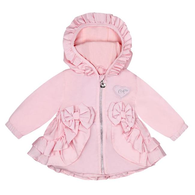 Picture of Little A Jillie Pastel Hearts Summer Jacket With Frills - Pink Fairy