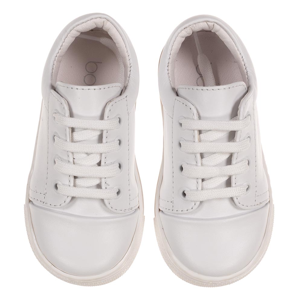 Borboleta Santiago Lace Up Leather Trainer - White.