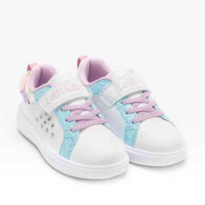 Picture of Lelli Kelly Girls Diamante Gioiello Trainer With Detachable Bracelet - White Multi