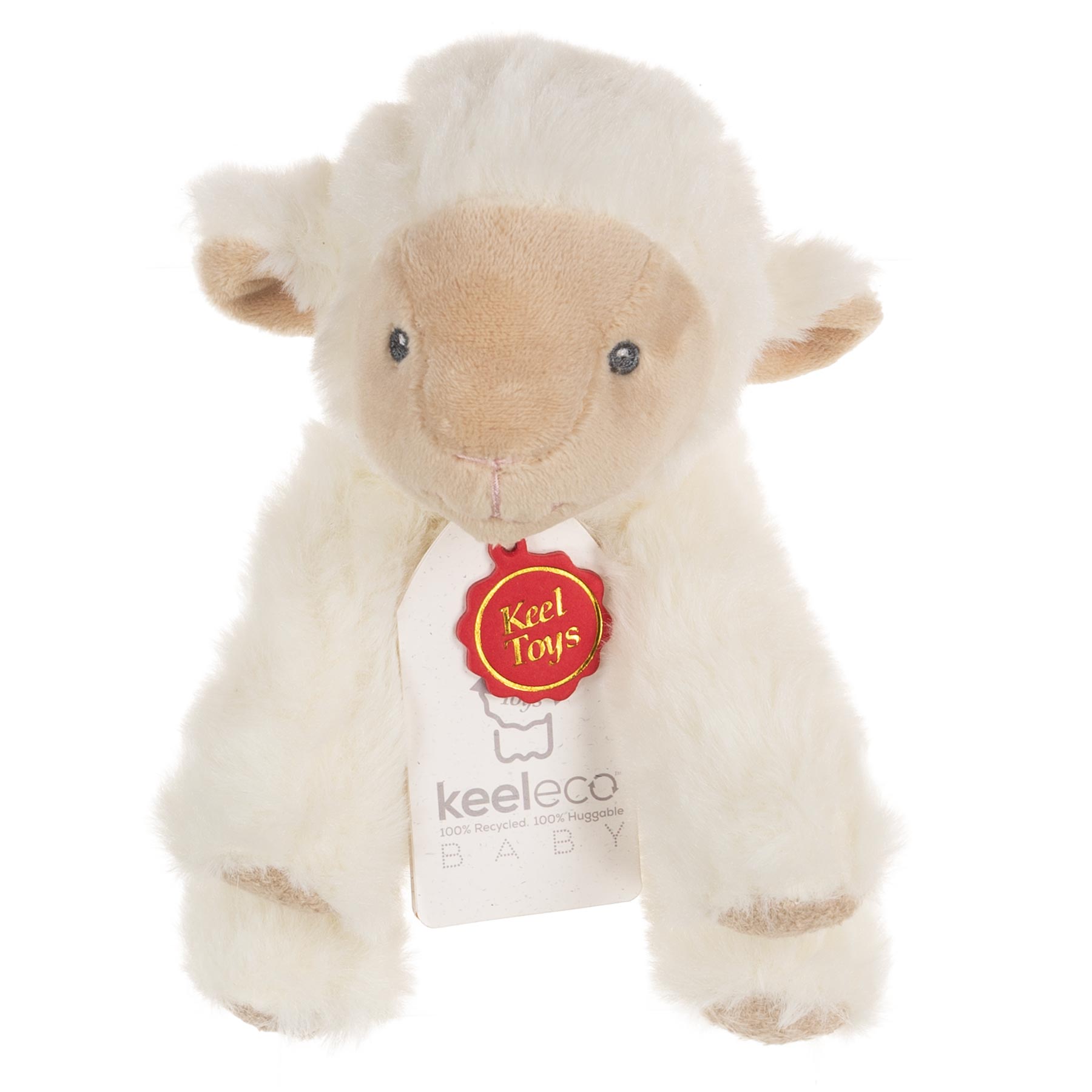 Keeleco Baby Fluffy Toy Lamb Pippins 14cm.