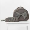 Picture of Caramelo Kids Carry Case Lunch Box With Padded Bow - Grey