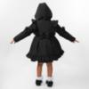 Picture of Caramelo Kids Girls Hooded School Coat With Frill - Black