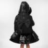 Picture of Caramelo Kids Girls Hooded Quilted School Coat With Bow - Black