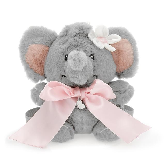 Picture of Monnalisa Bebe Girls Plush Elephant Bag - Grey