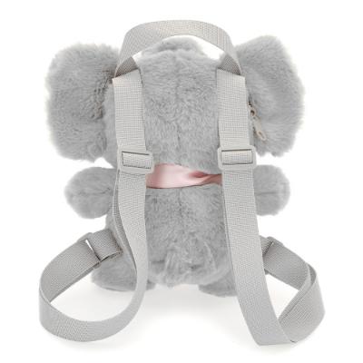 Picture of Monnalisa Bebe Girls Plush Elephant Bag - Grey