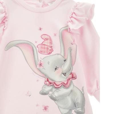 Picture of Monnalisa Bebe Girls Dumbo Ruffle Sweatshirt Dress - Pink