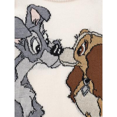 Picture of Monnalisa Girls Lady & The Tramp Knitted Sweater - Beige
