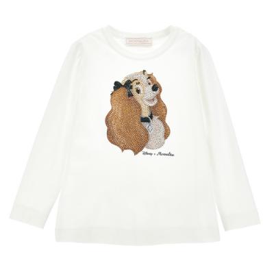 Picture of Monnalisa Girls Lady & The Tramp T-shirt - Cream