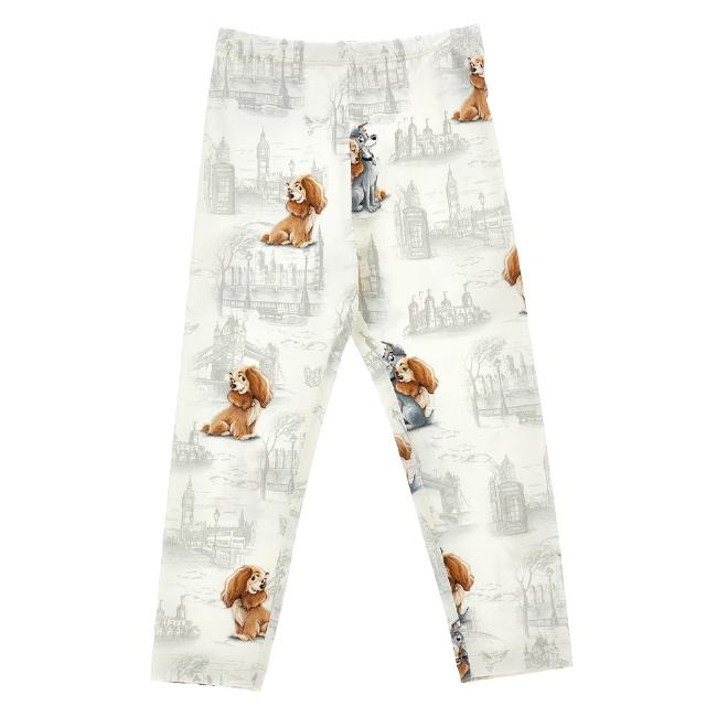 Picture of Monnalisa Girls Lady & The Tramp London Leggings - Cream