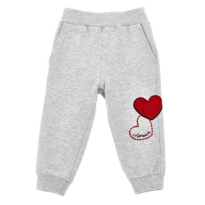 Picture of Monnalisa Girls Teddy Double Heart Joggers - Grey