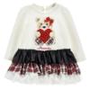 Picture of Monnalisa Bebe Girls Teddy Heart Dress - Cream