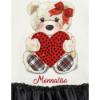 Picture of PRE-ORDER Monnalisa Girls Teddy Heart Dress - Cream