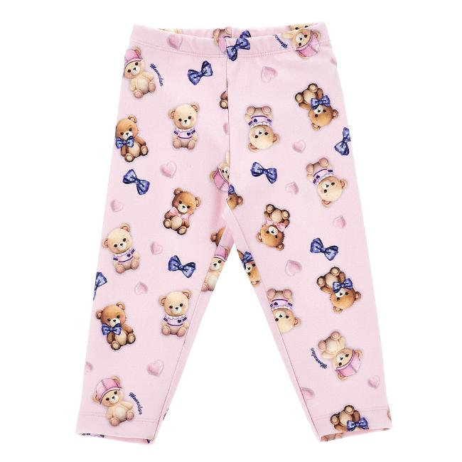 Picture of Monnalisa Bebe Girls Teddy Leggings - Pink