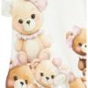 Picture of Monnalisa Bebe Girls AOP Teddy Babygrow - Ivory