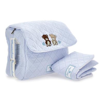 Picture of Monnalisa Bebe Boys Teddy Changing Bag - Blue