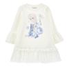 Picture of Monnalisa Girls Frozen Drop Waist Dress - Ivory