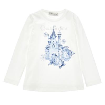 Picture of Monnalisa Girls Frozen Castle T-shirt - Ivory