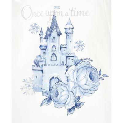 Picture of Monnalisa Girls Frozen Castle T-shirt - Ivory