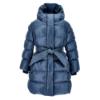 Picture of Monnalisa Girls Belted Puffer Coat - Dark Blue