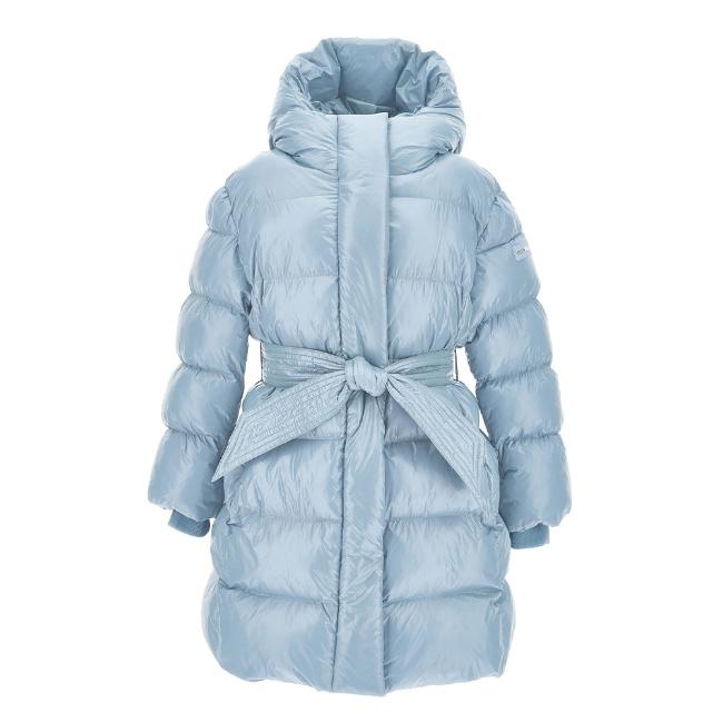 Picture of Monnalisa Girls Belted Puffer Coat - Light Blue