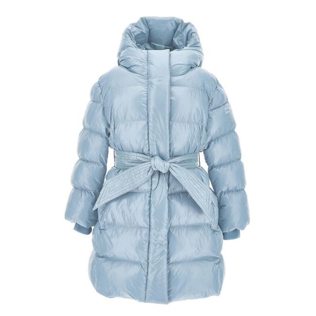Picture of PRE-ORDER Monnalisa Girls Belted Puffer Coat - Light Blue