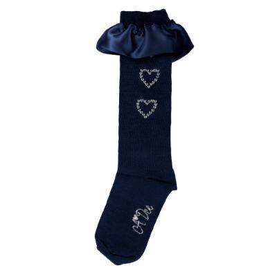 Picture of A Dee BTS Collection Betty Heart Knee Sock - Dark Navy