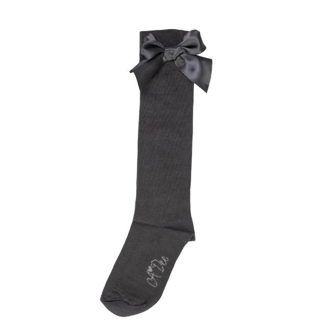 Picture of A Dee BTS Collection Binky Bow Knee Sock - Dark Grey