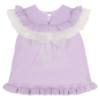 Picture of Granlei  Girls Summer Knit Ruffle Tulle Shorts Set - Lilac White