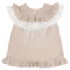 Picture of Granlei  Girls Summer Knit Ruffle Tulle Shorts Set - Beige White