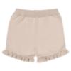 Picture of Granlei  Girls Summer Knit Ruffle Tulle Shorts Set - Beige White