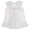 Picture of Granlei  Girls Summer Knit Plumetti Ruffle tunic Shorts Set - White White