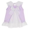 Picture of Granlei  Girls Summer Knit Plumetti Ruffle tunic Shorts Set - Lilac White