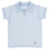 Picture of Granlei  Boys Summer Knit Polo Top & Shorts Set - Pale Blue