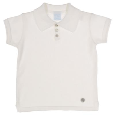 Picture of Granlei  Boys Summer Knit Polo Top & Shorts Set - White