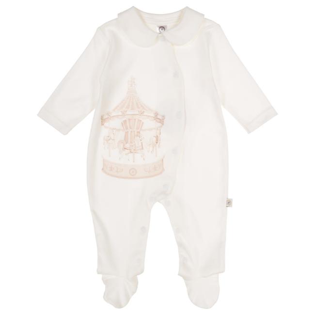 Picture of First Baby  Front Fastening Carousel Babygrow - Beige