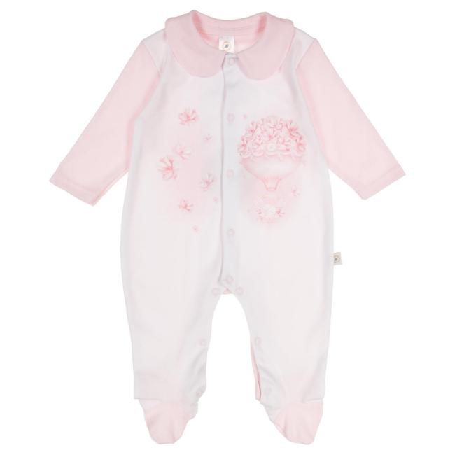 Picture of First Baby Girls  Front Fastening Hot Air Balloon Babygrow - Pink 