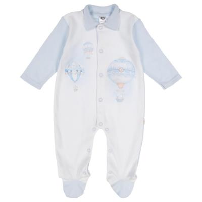 Picture of First Baby Boys  Front Fastening Hot Air Balloon Babygrow - Blue