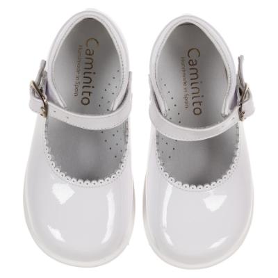 Picture of Caminito Toddler Girls Mary Jane Shoe - White Patent