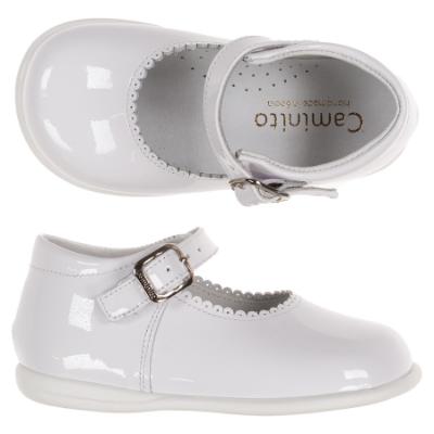 Picture of Caminito Toddler Girls Mary Jane Shoe - White Patent